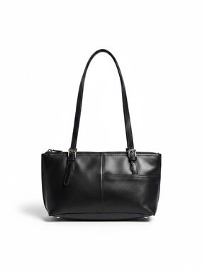 Hobo Classic Black Leather  Handbag - Women's Shoulder Bag